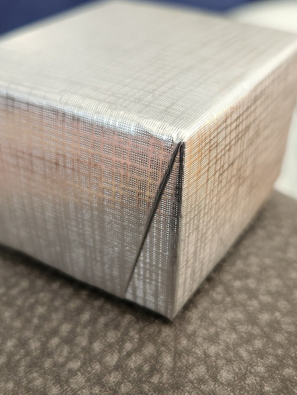 Silver Textured Gift Box- Elegant Metallic